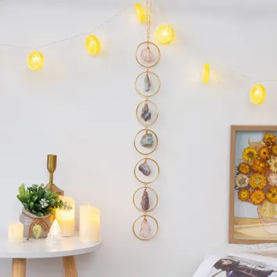 Modern Minimalist Handmade Tree Of Life Agate Crystal Pendant Home Decoration