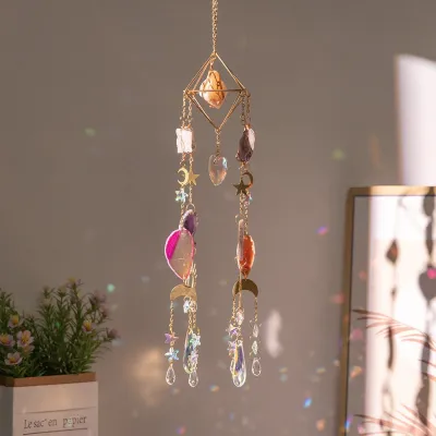 Fashion Tree of Life Agate Crystal Handmade Pendant Home Decoration