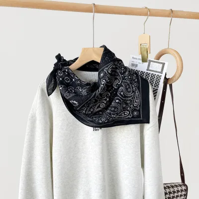 Women Fashion Retro Color Matching Square Scarf 65x65