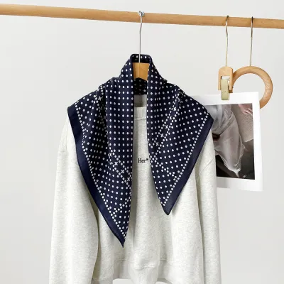 Women Fashion Retro Color Matching Square Scarf 65x65