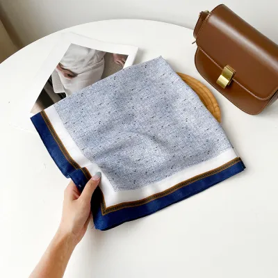 Women Fashion Retro Color Matching Square Scarf 65x65