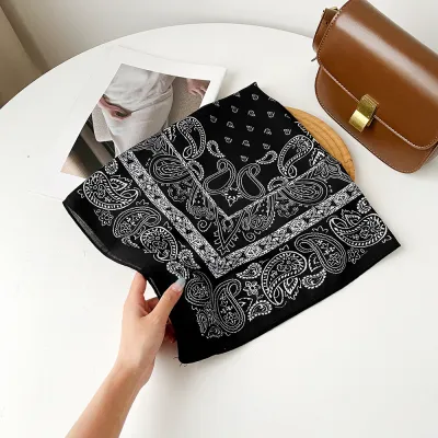 Women Fashion Retro Color Matching Square Scarf 65x65