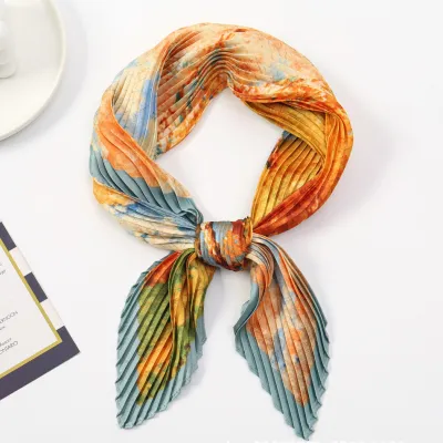 Women Fashion Imitation Silk Printed 70cm Square Scarf