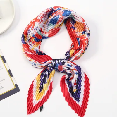 Women Fashion Imitation Silk Printed 70cm Square Scarf