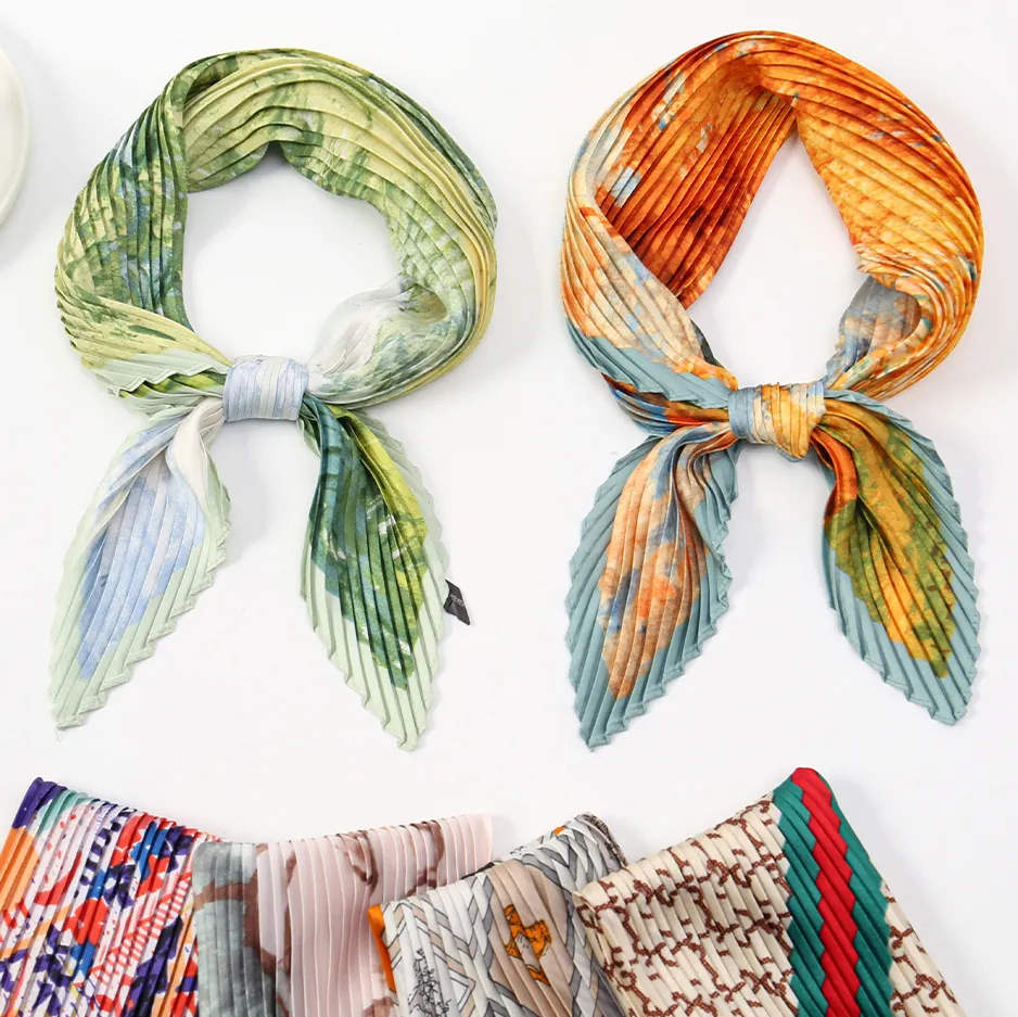 Women Fashion Imitation Silk Printed 70cm Square Scarf