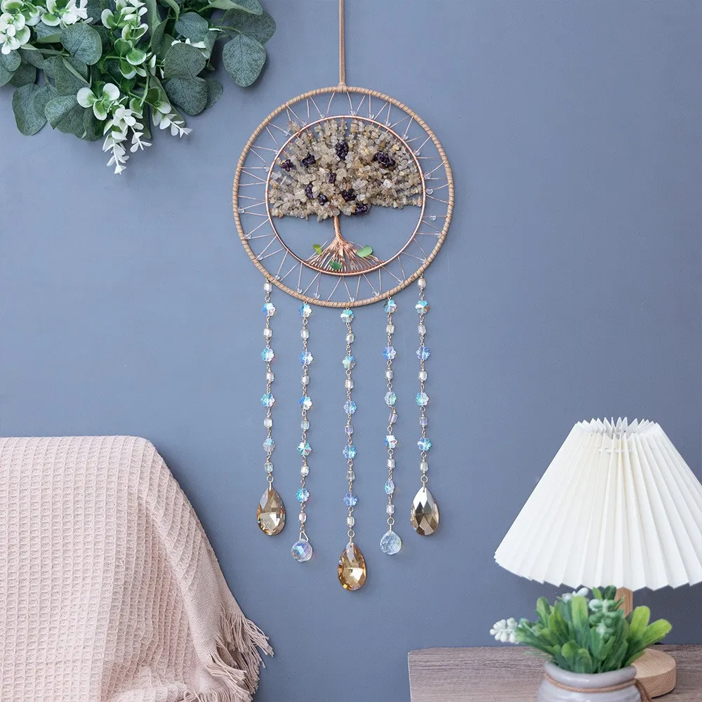 Fashion Tree Of Life Agate Crystal Handmade Crystal Pendant