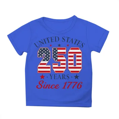 Fashion Summer Independence Day Printed Cotton Breathable Parent-Child T-Shirt