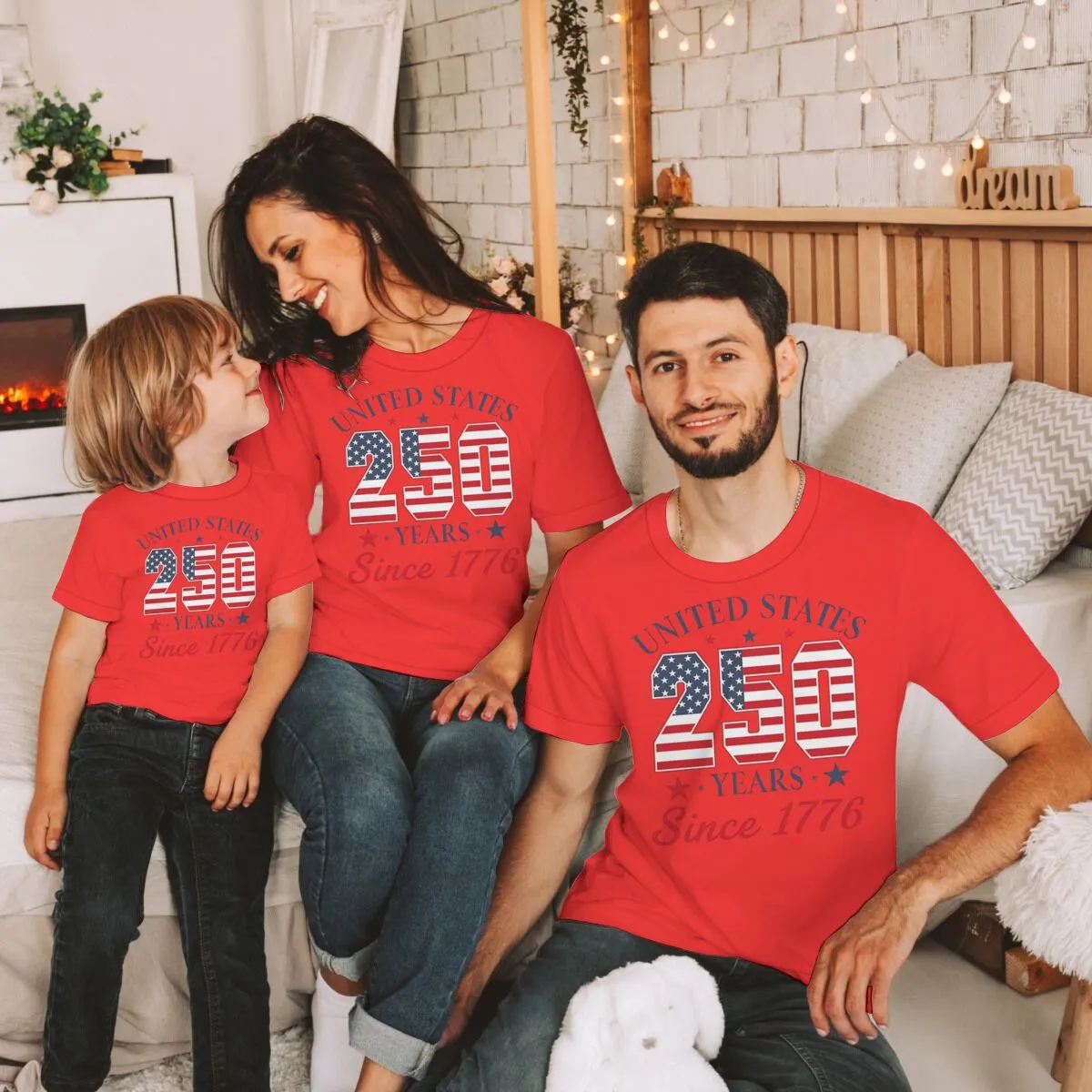 Fashion Summer Independence Day Printed Cotton Breathable Parent-Child T-Shirt
