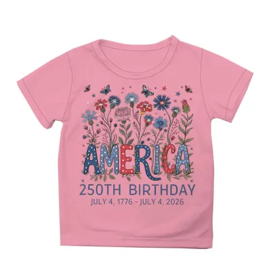 Fashion Summer Independence Day Printed Cotton Breathable Parent-Child Short-Sleeve T-Shirt