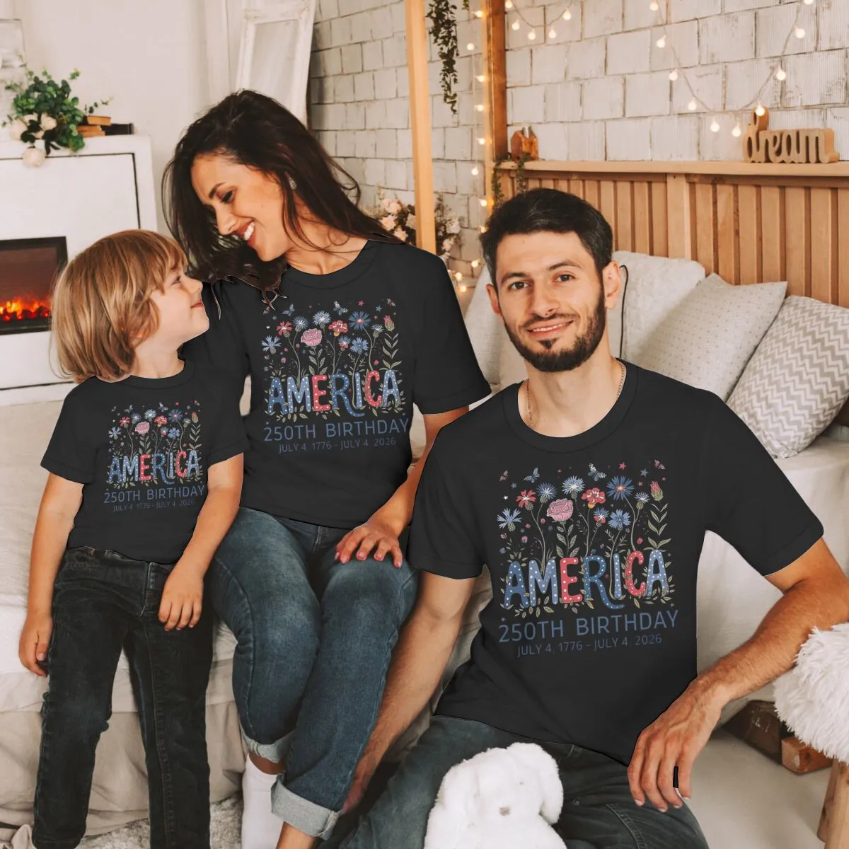 Fashion Summer Independence Day Printed Cotton Breathable Parent-Child Short-Sleeve T-Shirt