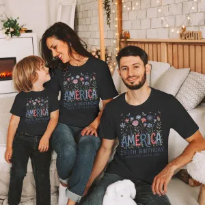 Fashion Summer Independence Day Printed Cotton Breathable Parent-Child Short-Sleeve T-Shirt
