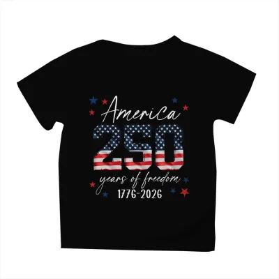 Kids Family Matching Outfits Independence Day Printed Cotton Breathable Short-Sleeve T-Shirt