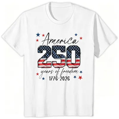 Fashion Independence Day Printed Cotton Breathable Parent-Child Short-Sleeve T-Shirt Unisex Casual S-5XL
