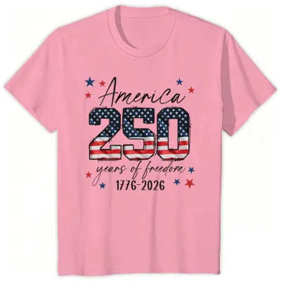 Fashion Independence Day Printed Cotton Breathable Parent-Child Short-Sleeve T-Shirt Unisex Casual S-5XL