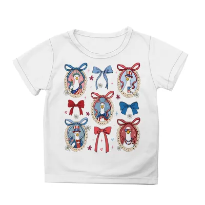 Fashion Summer Independence Day Printed Cotton Breathable Parent-Child Short-Sleeve T-Shirt