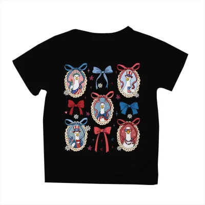 Fashion Summer Independence Day Printed Cotton Breathable Parent-Child Short-Sleeve T-Shirt