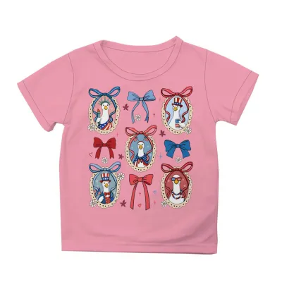 Fashion Summer Independence Day Printed Cotton Breathable Parent-Child Short-Sleeve T-Shirt