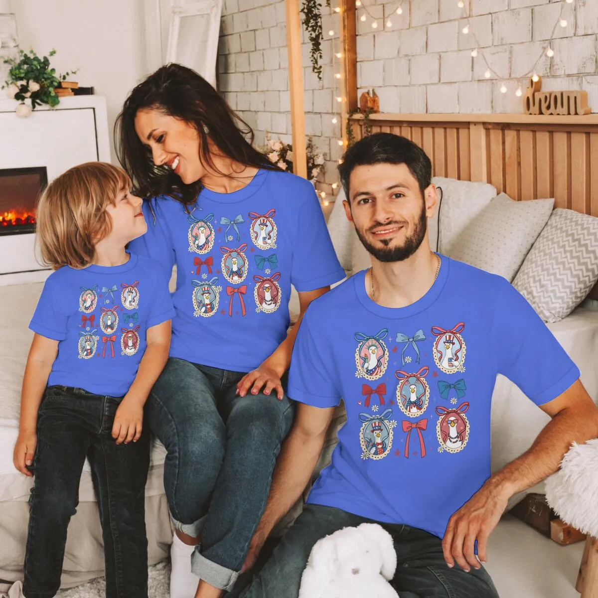Fashion Summer Independence Day Printed Cotton Breathable Parent-Child Short-Sleeve T-Shirt