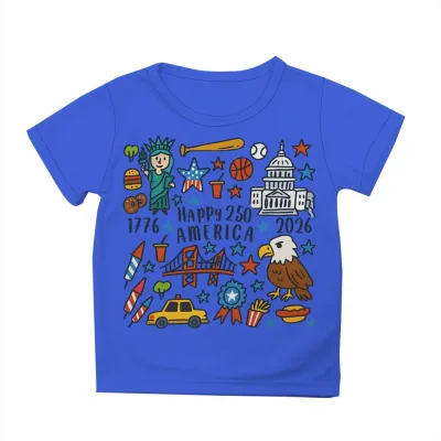 Fashion Summer Independence Day Printed Cotton Breathable Parent-Child Short-Sleeve T-Shirt
