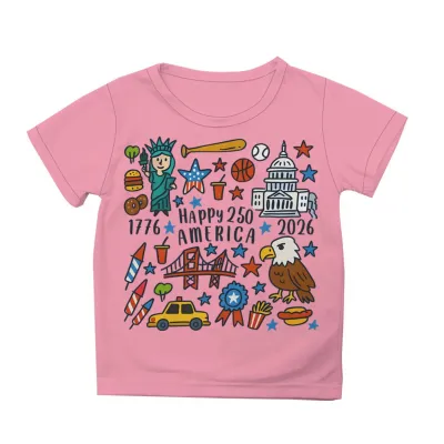 Fashion Summer Independence Day Printed Cotton Breathable Parent-Child Short-Sleeve T-Shirt