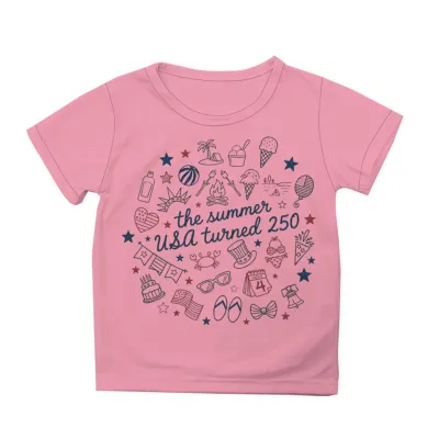 Fashion Summer Independence Day Printed Cotton Breathable Parent-Child Short-Sleeve T-Shirt Unisex