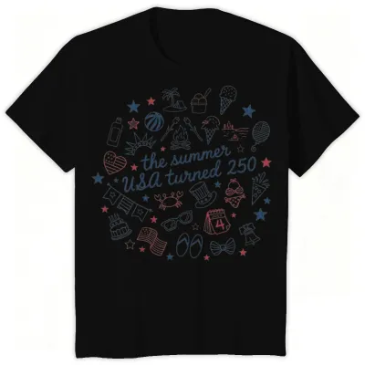 Fashion Summer Independence Day Cotton Breathable Parent-Child Short-Sleeve T-Shirt for Kids Family Matching Outfits
