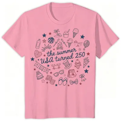 Fashion Summer Independence Day Cotton Breathable Parent-Child Short-Sleeve T-Shirt for Kids Family Matching Outfits