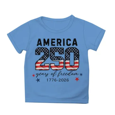 Fashion Summer Independence Day Printed Cotton Breathable Parent-Child Short-Sleeve T-Shirt