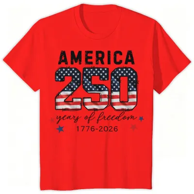 Fashion Summer Independence Day Printed Cotton Breathable Parent-Child Short-Sleeve T-Shirt