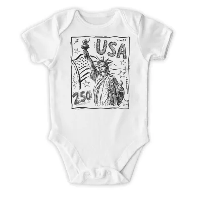 Kids Family Matching Outfits Summer Independence Day Printed Cotton Breathable Parent-Child Short-Sleeve T-Shirt