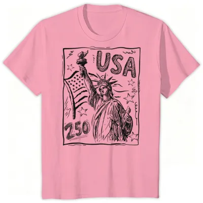 Independence Day Printed Cotton Breathable Parent-Child Short-Sleeve T-Shirt