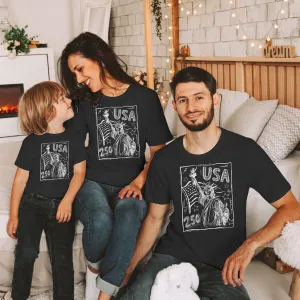 Independence Day Printed Cotton Breathable Parent-Child Short-Sleeve T-Shirt