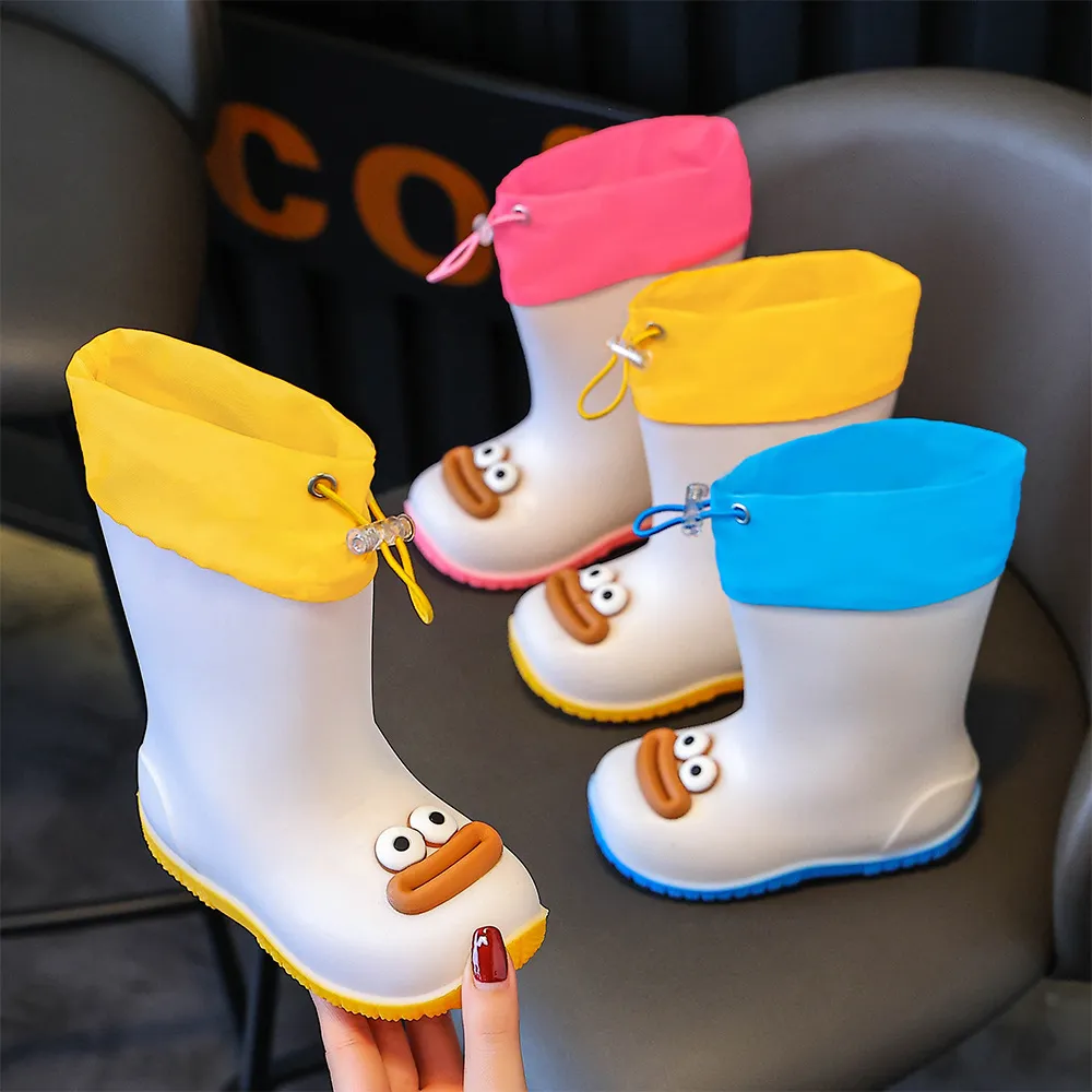 Kids Boys Girls Fashion Cartoon Detachable Non-Slip Rain Boots