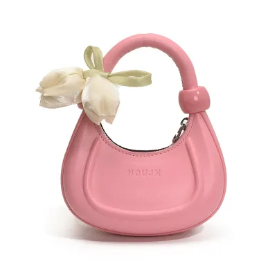 Kids Girls Fashion Letter Print PU Leather Portable Handbag 10x15x6cm