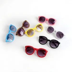 Kids Fashion Round Frame UV400 Anti-UV Rice Nail Sunglasses Boys Girls