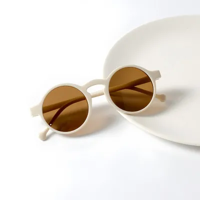 Kids Boys And Girls Fashion Retro Round Frame Sunglasses