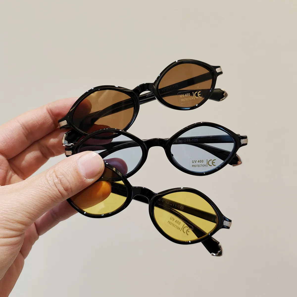 Kids Boys Girls Retro Oval Frame Sunglasses PC Lens