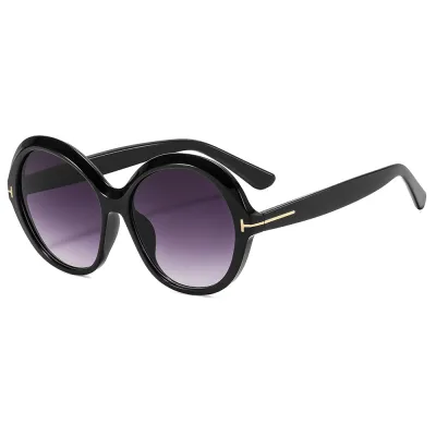 Women Fashion Casual Large Frame Round Sunglasses