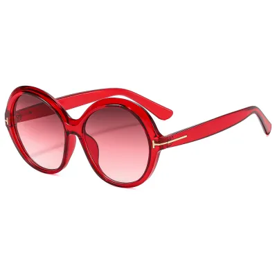 Women Fashion Casual Large Frame Round Sunglasses