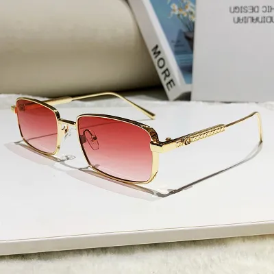 Women's Fashion Casual Square Small Frame Metal Sunglasses