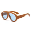 Orange Framed Blue Lenses