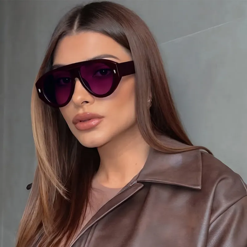 Women Fashion Casual Aviator Large Frame Sunglasses