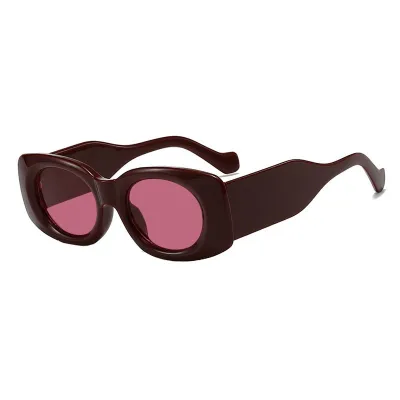 Women Fashion Casual Leopard Color Square Sunglasses with PC Frame and AC Lenses
