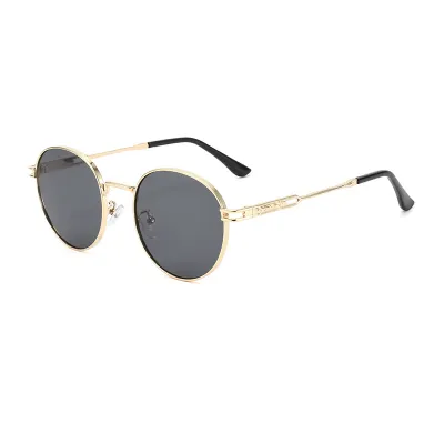 Women Fashion Casual Metal Round Sunglasses