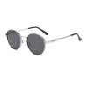 Silver Frame, Gray Lenses