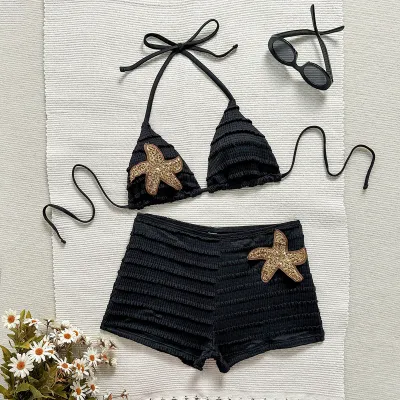 Women Fashion Sexy Stars Beach Vacation Bikini Swimsuit