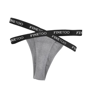Women Fashion Sexy Cross Thread High Waisted Thong