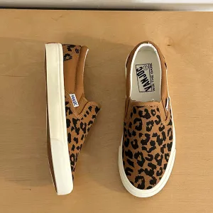Women Fashion Casual Leopard Print Flat Canvas Sneakers Unisex