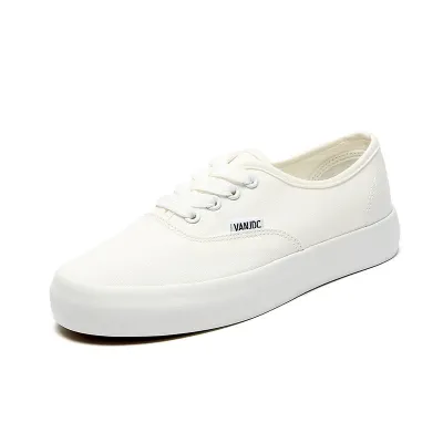Women's Casual Lace-Up Flat Canvas Sneakers