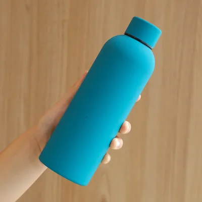 Fashion Rubber Paint Sports Double Layer Vacuum 304 Stainless Steel Cup